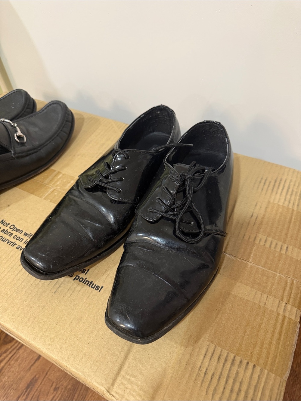 Black Men’s Lace-Up Tuxedo Shoes - 10